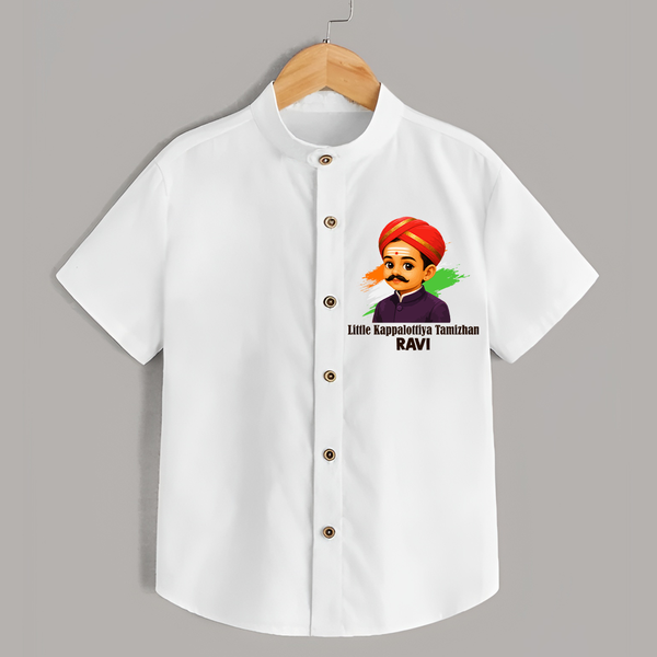 Little Kappalottiya Tamizhan Personalized Shirt - WHITE - 0 - 6 Months Old (Chest 23")
