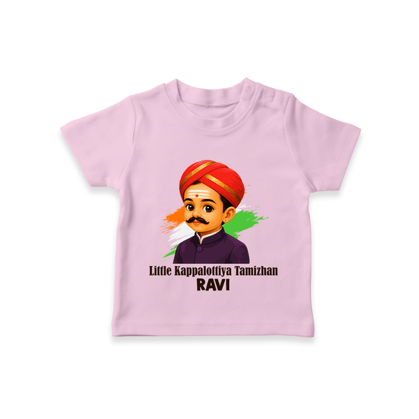 Little Kappalottiya Tamizhan Personalized Kid T-shirt - BABY PINK - 0-5 Months Old (Chest 17")