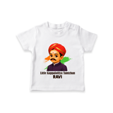 Little Kappalottiya Tamizhan Personalized Kid T-shirt - WHITE - 0-5 Months Old (Chest 17")