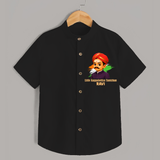 Little Kappalottiya Tamizhan Personalized Shirt - BLACK - 0 - 6 Months Old (Chest 23")