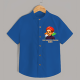 Little Kappalottiya Tamizhan Personalized Shirt - COBALT BLUE - 0 - 6 Months Old (Chest 23")