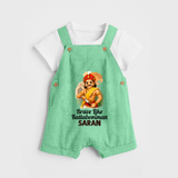 Brave Like Kattabomman Personalized  Dungaree - GREEN - 0 - 5 Months Old (Chest 18")