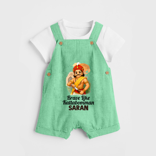 Brave Like Kattabomman Personalized  Dungaree - GREEN - 0 - 5 Months Old (Chest 18")