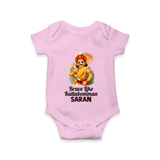 Brave Like Kattabomman Personalized  Baby Romper - BABY PINK - New Born (Chest 14")