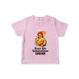 Brave Like Kattabomman Personalized  Kid T-shirt - BABY PINK - 0-5 Months Old (Chest 17")