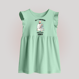 My First Ramadan Custom Name Kids Baby Frock - MINT GREEN - 0 - 3 Months Old (Chest 17")