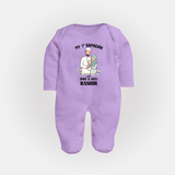 My First Ramadan Custom Name Kids Fullbody Suit - LILAC - New Born (Chest 7.5")