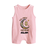 Personalised Ramadan Special Kids Romper Suit - BABY PINK - 0 - 5 Months Old (Chest 18")