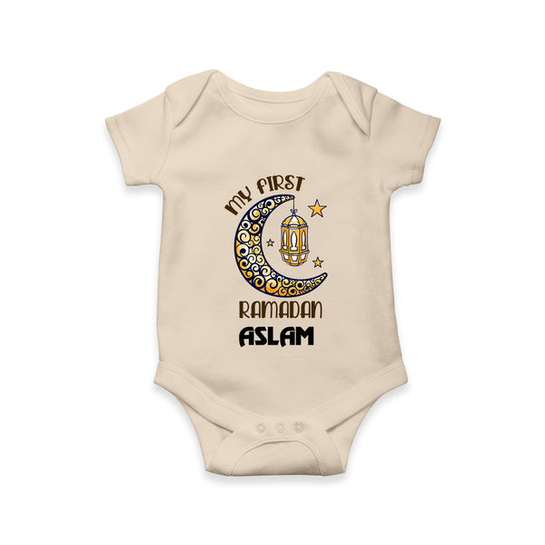 Personalised Ramadan Special Kids Romper - IVORY - New Born (Chest 14")
