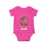Personalised Ramadan Special Kids Romper - HOT PINK - New Born (Chest 14")