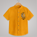 My First Ramadan - Growing in Faith With Our Customized Shirt For Kids With Name - CHROME YELLOW - 0 - 6 Months Old (Chest 23")