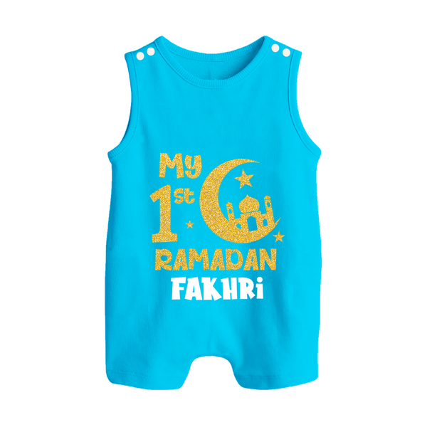 Custom Name My First Ramadan Baby & Kids Romper Suit - SKY BLUE - 0 - 5 Months Old (Chest 18")