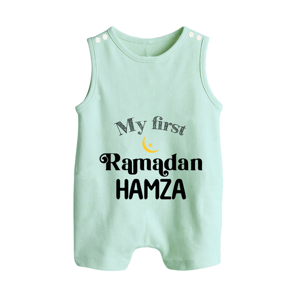 My First Ramadan Celebration Romper Suit for Kids - MINT GREEN - 0 - 5 Months Old (Chest 18")
