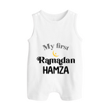 My First Ramadan Celebration Romper Suit for Kids - WHITE - 0 - 5 Months Old (Chest 18")