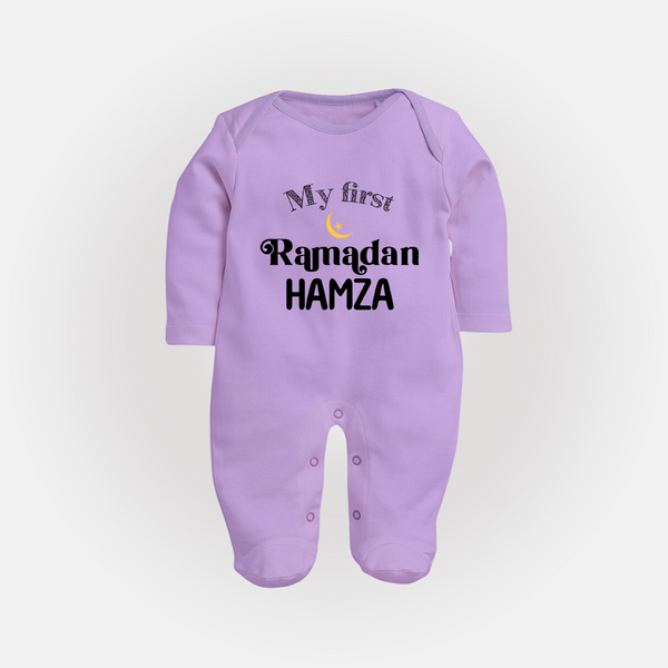 My First Ramadan Celebration Fullbody Suit for Kids - LILAC - New Born (Chest 7.5")