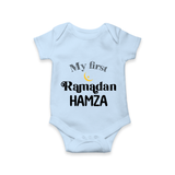 My First Ramadan Celebration Romper for Kids - BABY BLUE - New Born (Chest 14")