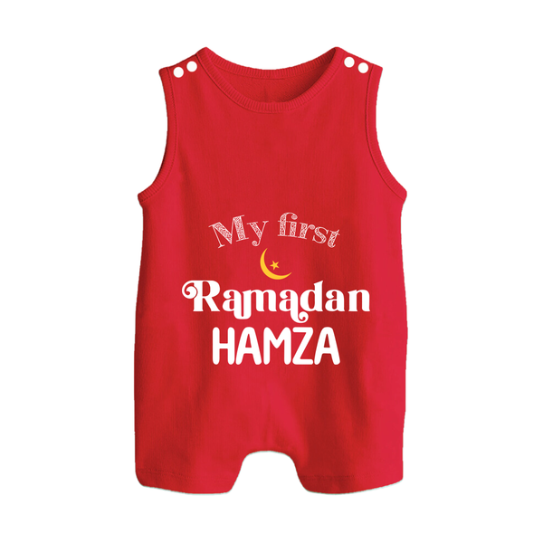 My First Ramadan Celebration Romper Suit for Kids - RED - 0 - 5 Months Old (Chest 18")