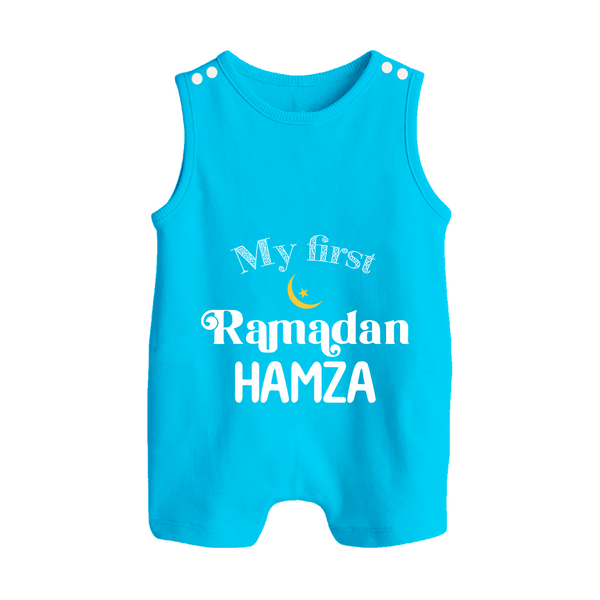 My First Ramadan Celebration Romper Suit for Kids - SKY BLUE - 0 - 5 Months Old (Chest 18")