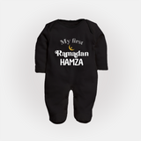 My First Ramadan Celebration Fullbody Suit for Kids - BLACK - New Born (Chest 7.5")