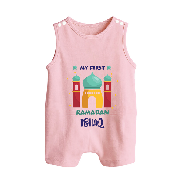 Ramadan Special Personalised Kids Romper Suit with Name - BABY PINK - 0 - 5 Months Old (Chest 18")