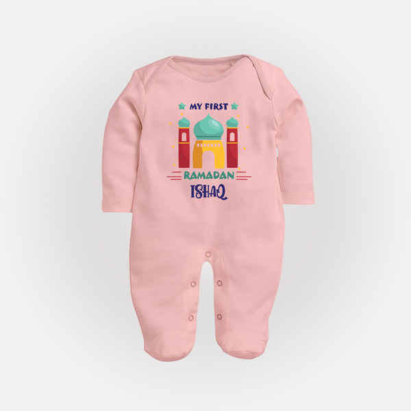 Ramadan Special Personalised Kids Fullbody Suit with Name - BABY PINK - New Born (Chest 7.5")