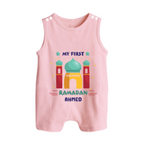 My First Ramadan - A New Beginning With Our Customized Romper Suit For Babies With Name - BABY PINK - 0 - 5 Months Old (Chest 18")