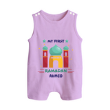 My First Ramadan - A New Beginning With Our Customized Romper Suit For Babies With Name - LILAC - 0 - 5 Months Old (Chest 18")