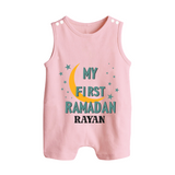 My First Ramadan - Little Hands, Big Prayers With Our Customized Romper Suit For Babies With Name - BABY PINK - 0 - 5 Months Old (Chest 18")