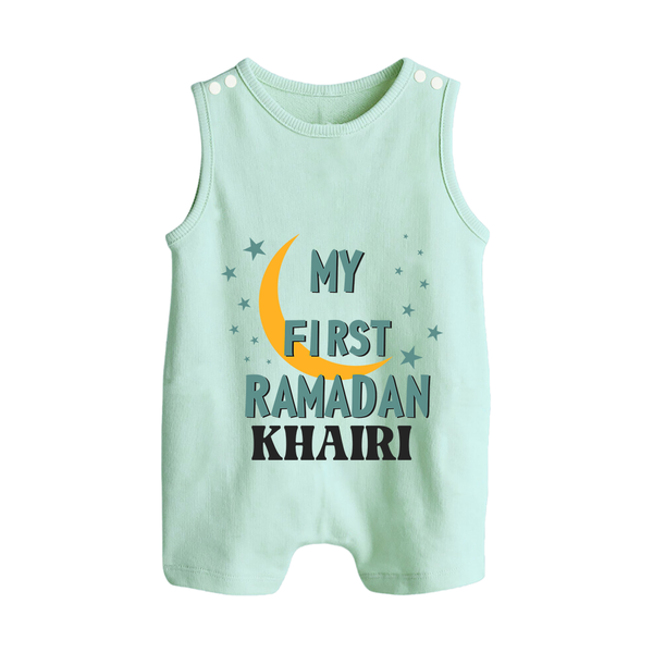 Custom Name My First Ramadan Kids Romper Suit - MINT GREEN - 0 - 5 Months Old (Chest 18")