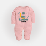 My First Ramadan - Little Hands, Big Prayers With Our Customized Sleep Suit For Babies With Name - BABY PINK - New Born (Chest 7.5")