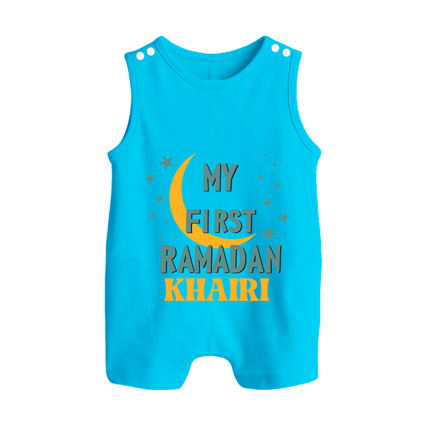 Custom Name My First Ramadan Kids Romper Suit - SKY BLUE - 0 - 5 Months Old (Chest 18")