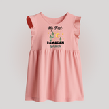 My First Ramadan Personalised Baby & Kids Baby Frock - BABY PINK - 0 - 3 Months Old (Chest 17")