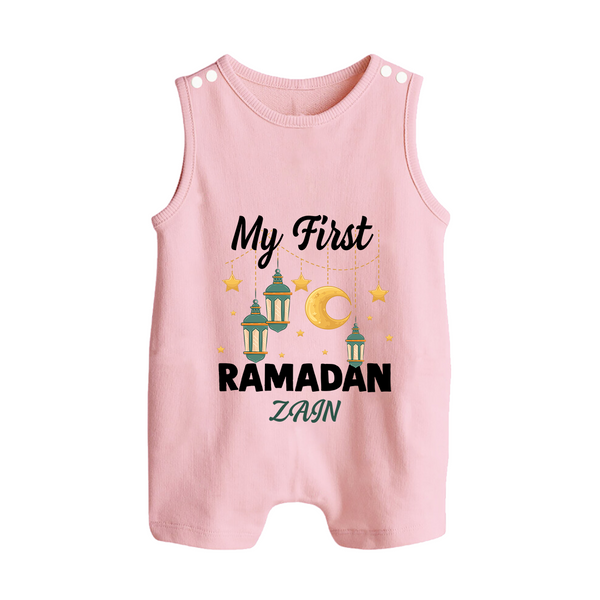 My First Ramadan - A Journey of Light With Our Customized Romper Suit For Babies With Name - BABY PINK - 0 - 5 Months Old (Chest 18")