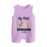 My First Ramadan - A Journey of Light With Our Customized Romper Suit For Babies With Name - LILAC - 0 - 5 Months Old (Chest 18")