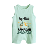My First Ramadan Personalised Baby & Kids Romper Suit - MINT GREEN - 0 - 5 Months Old (Chest 18")