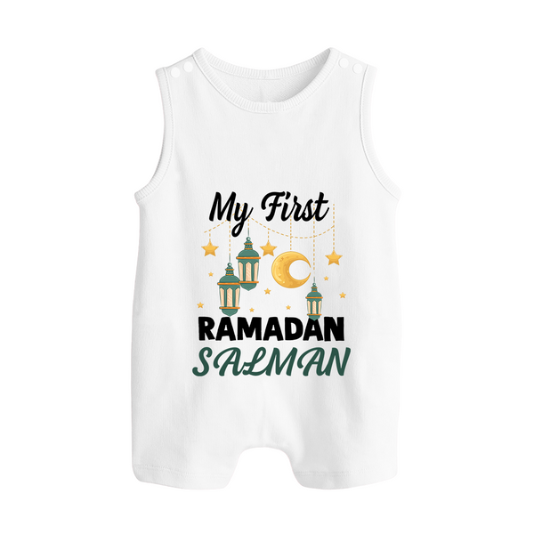 My First Ramadan Personalised Baby & Kids Romper Suit - WHITE - 0 - 5 Months Old (Chest 18")