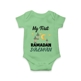 My First Ramadan Personalised Baby & Kids Romper - GREEN - New Born (Chest 14")