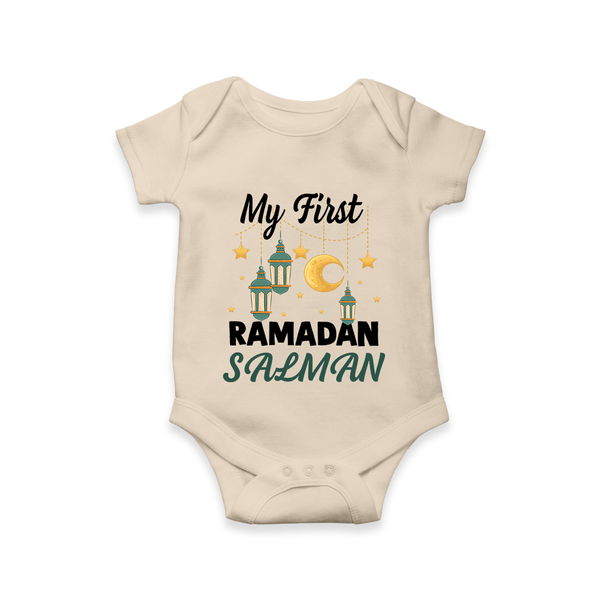 My First Ramadan Personalised Baby & Kids Romper - IVORY - New Born (Chest 14")