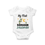 My First Ramadan Personalised Baby & Kids Romper - WHITE - New Born (Chest 14")