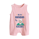 Ramadan Special Custom Name Kids Romper Suit girl version - BABY PINK - 0 - 5 Months Old (Chest 18")
