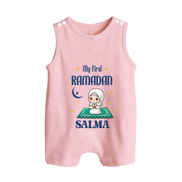 Ramadan Special Custom Name Kids Romper Suit girl version - BABY PINK - 0 - 5 Months Old (Chest 18")