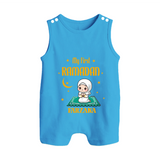 My First Ramadan - Crescent Moon Smiles With Our Customized Romper Suit For Babies With Name - ROYAL BLUE - 0 - 5 Months Old (Chest 18")