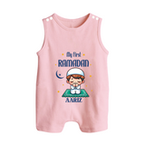 My First Ramadan - Cherishing Every Moment With Our Customized Romper Suit For Babies With Name - BABY PINK - 0 - 5 Months Old (Chest 18")