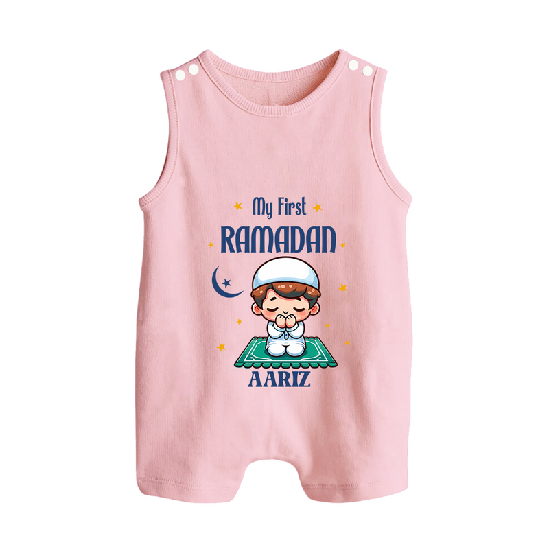 My First Ramadan - Cherishing Every Moment With Our Customized Romper Suit For Babies With Name - BABY PINK - 0 - 5 Months Old (Chest 18")