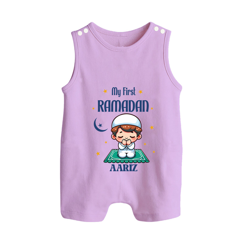 My First Ramadan - Cherishing Every Moment With Our Customized Romper Suit For Babies With Name - LILAC - 0 - 5 Months Old (Chest 18")