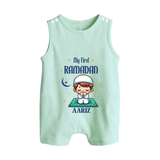 My First Ramadan - Cherishing Every Moment With Our Customized Romper Suit For Babies With Name - MINT GREEN - 0 - 5 Months Old (Chest 18")