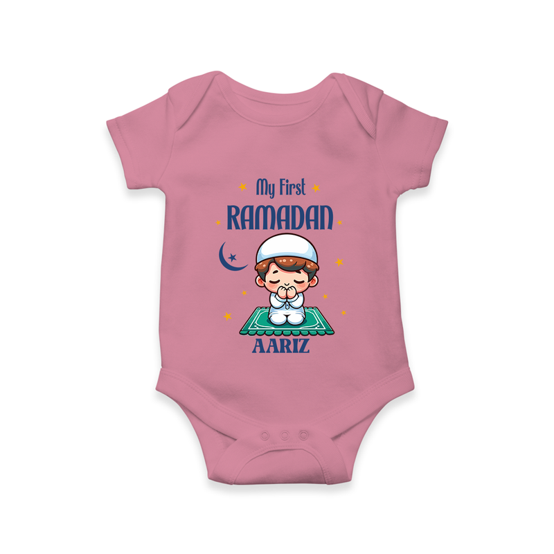 My First Ramadan - Cherishing Every Moment With Our Customized Romper For Babies With Name - ONION - 0 - 3 Months Old (Chest 16")