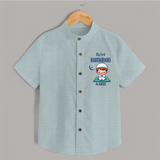 My First Ramadan - Cherishing Every Moment With Our Customized Shirt For Kids With Name - ARCTIC BLUE - 0 - 6 Months Old (Chest 23")