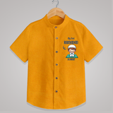 My First Ramadan - Cherishing Every Moment With Our Customized Shirt For Kids With Name - CHROME YELLOW - 0 - 6 Months Old (Chest 23")