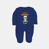 Ramadan Special Custom Name Kids Fullbody Suit boy version - NAVY BLUE - New Born (Chest 7.5")
